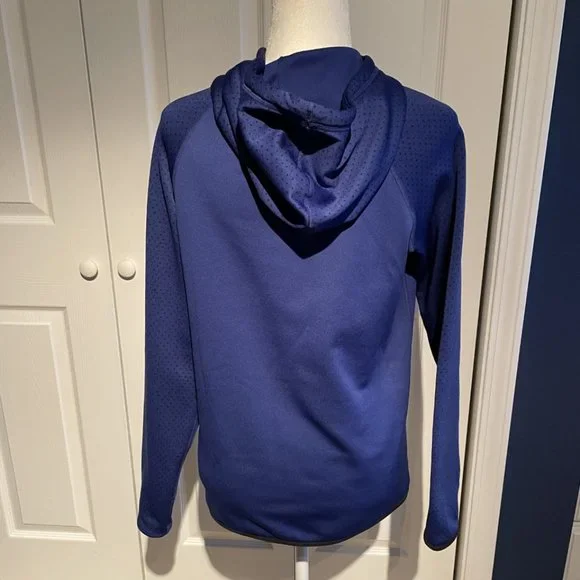 Nike Women's Size Small Royal Blue Sweatshirt Therma-Fit Hooded Hoody Hoodie EUC - Picture 3 of 9